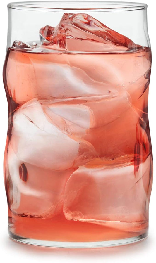 Tumbler Glasses Set: Add texture and dimension to your glassware collection with our tumbler glasses set of 8 – this glassware drinking glasse