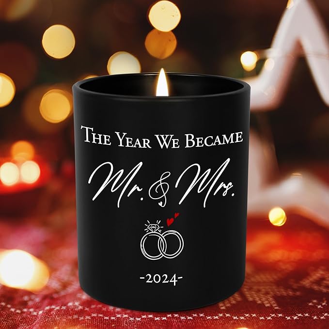 Wedding Gifts for Him Her - Long Lasting Vanilla Lavender Scented Candle 10oz - Wedding Anniversary 1st Married Mr and Mrs Gifts Women Bride for Couples 2025