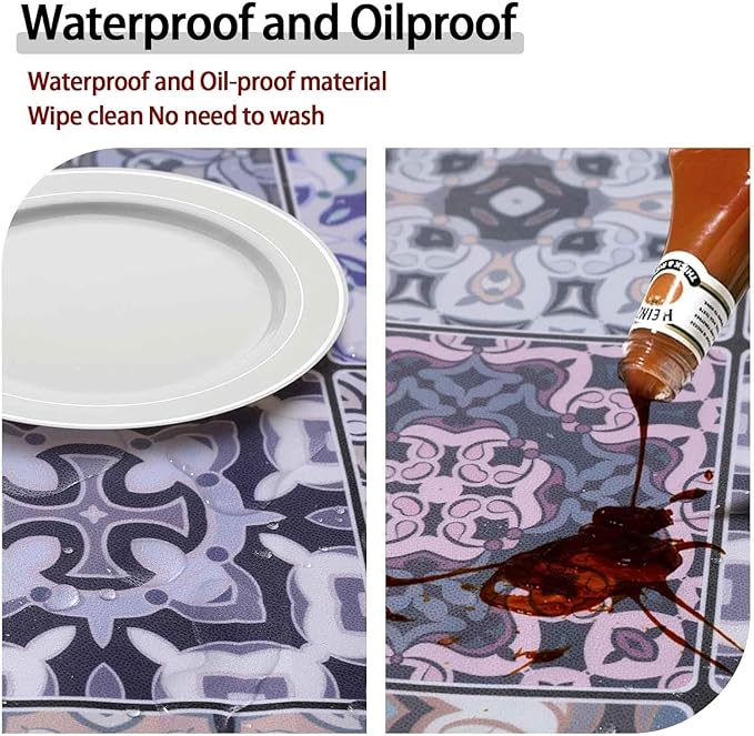 Fitted Round Tablecloth for 36-44" Tables Wrinkle Free Table Cover Minimalist Farm House Decor Kitchen Studio Apartment Gadget Canping Patio Appliances Country Romantic Closing Home Gifts