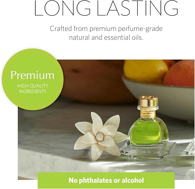 AGRARIA PetiteEssence Flower and Reed Diffuser Set, Handcrafted Sola Flower Botanical Home Fragrance, Scented Oil Diffuser Gift Set for All Occasions