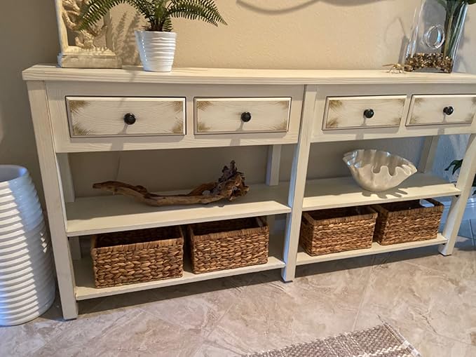 Set of 6 Wicker Storage Basket, Water Hyacinth Storage Baskets, Wicker Storage Baskets for Shelves, Wicker Baskets for Storage, Woven Baskets For Storage (6 Packs Medium)