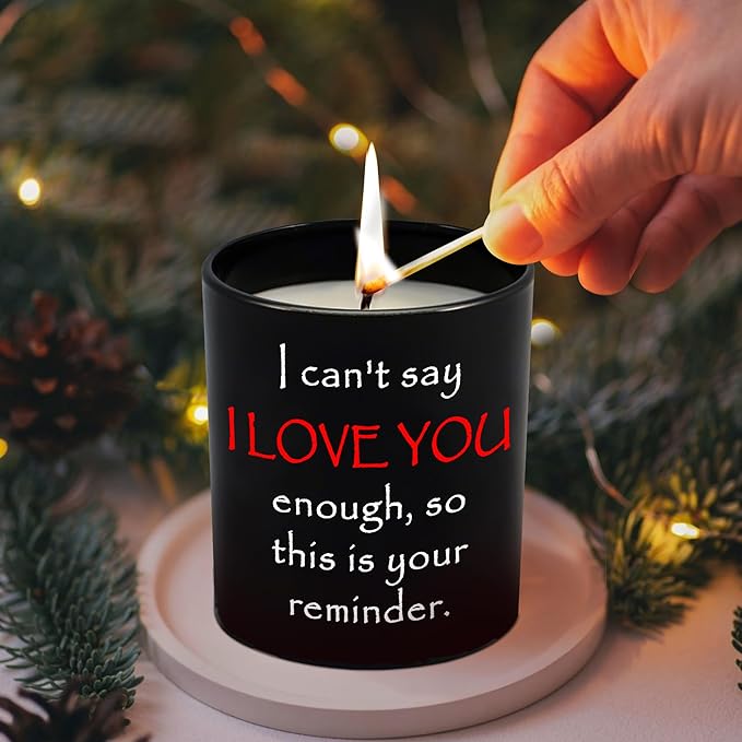 Anniversary Couple Gifts for Him Her - Long Lasting Vanilla Lavender Scented Candle 10 oz - Wedding Engagement Birthday Gifts for Women Men Couples Boyfriend Girlfriend Husband Wife