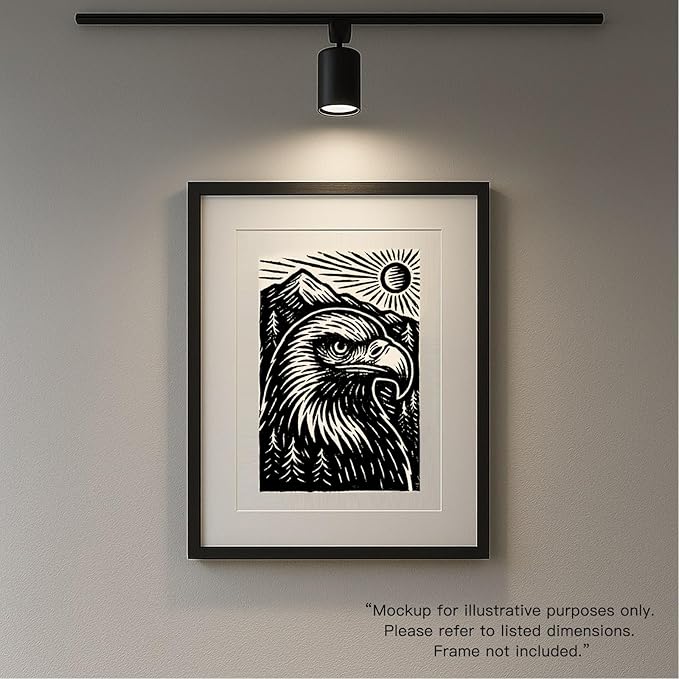 Caelumis Vintage Wall Art Decor Prints Black And White Pictures Posters For Farmhouse Living Bedroom Bathroom Room kitchen Handmade Unframed (Eagle 12x16in)