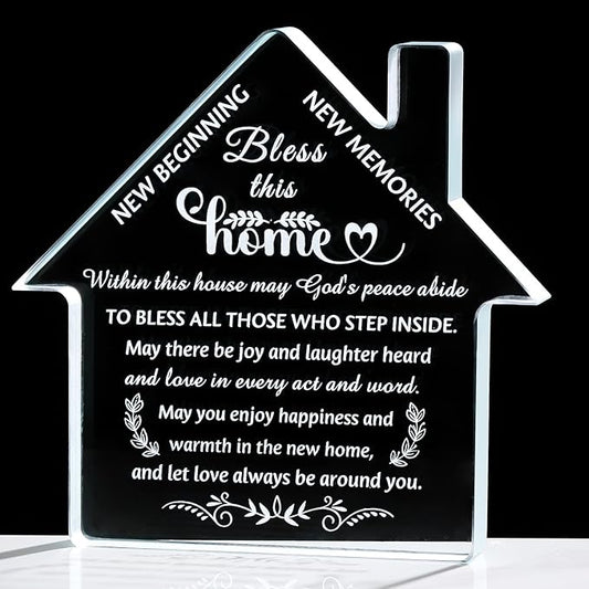 Movdyka House Warming Gifts New Home Crystal Keepsake Decor, Housewarming Gifts for New House for Women Men Couples Friends, First Home New Homeowner Apartment Gift Ideas Ornament