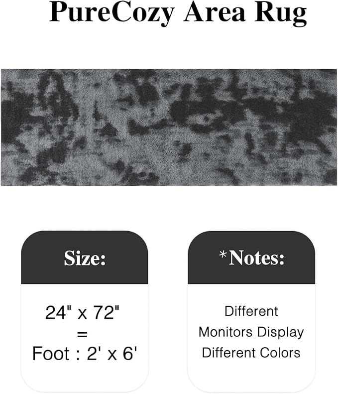 Runner Rugs 2x6 for Bedroom, Super Soft Shag Rug Washable Indoor Fluffy Carpet for Living Room Bedside Sofa Home Dorm Decor Aesthetic