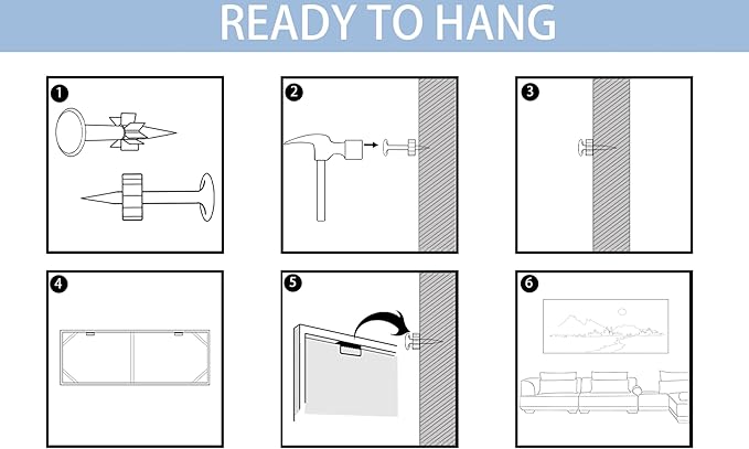 Pogusmavi Dandelion Wall Art Blue Wall Decor Painting Living Room Plant Pictures Framed Paintings for Wall Decorations Artwork for Walls Dining Room Decor 29x58 Black Framed