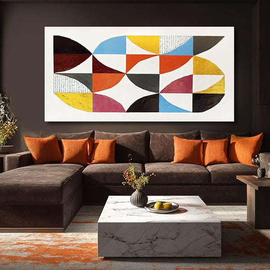 White and Gold Wall Paintings Block Canvas Wall Decor Contemporary Hanging Wall Art 29"x58" Decorations for Living Room Kitchen