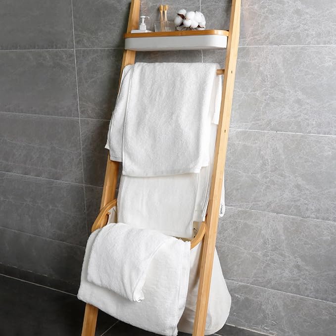 SEMAXE 12-Piece Family Bathroom Towel Set - 100% Cotton, 4 Bath Towels, 4 Hand Towels, 4 Washcloths, Ultra-Soft and Super Absorbent, Lighter Weight