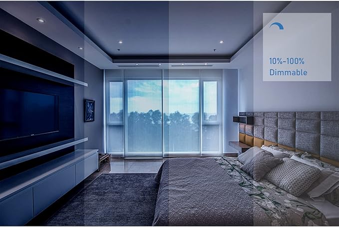 Jolux 4-Pack Retrofit LED Recessed Lighting 5/6 Inch,Dimmable Can Lights,2700K(Soft White),CRI90+,800LM,ETL Damp Rated Retrofit Downlight,Flat Trim,E26 Medium Screw Base,Simple Installation.………