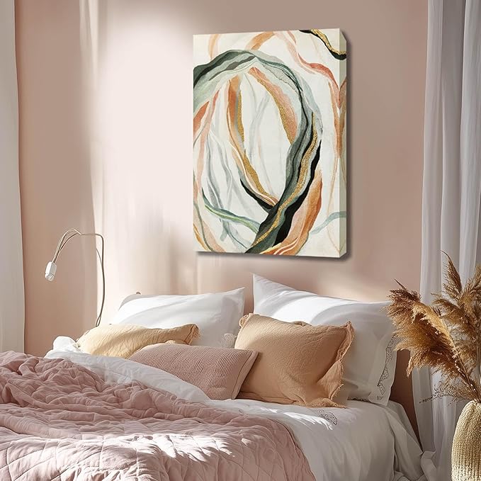 Modern Canvas Wall Art Line Decorative Pictures Colorful Artwork for Wall 24"x36" Home Decorations for Living Room Office