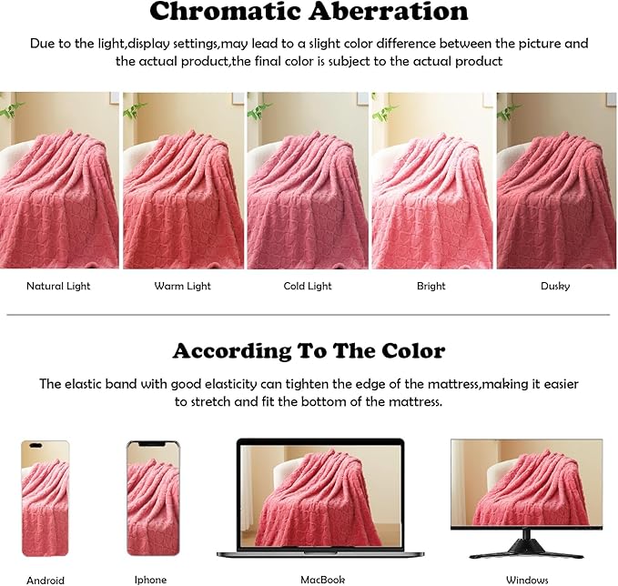 NEWCOSPLAY Super Soft Throw Blanket Coral Pink Love Premium Silky Flannel Fleece 3D Heart Checkered Lightweight Bed Blanket All Season Use (Coral Pink Love, Throw(50"x70"))