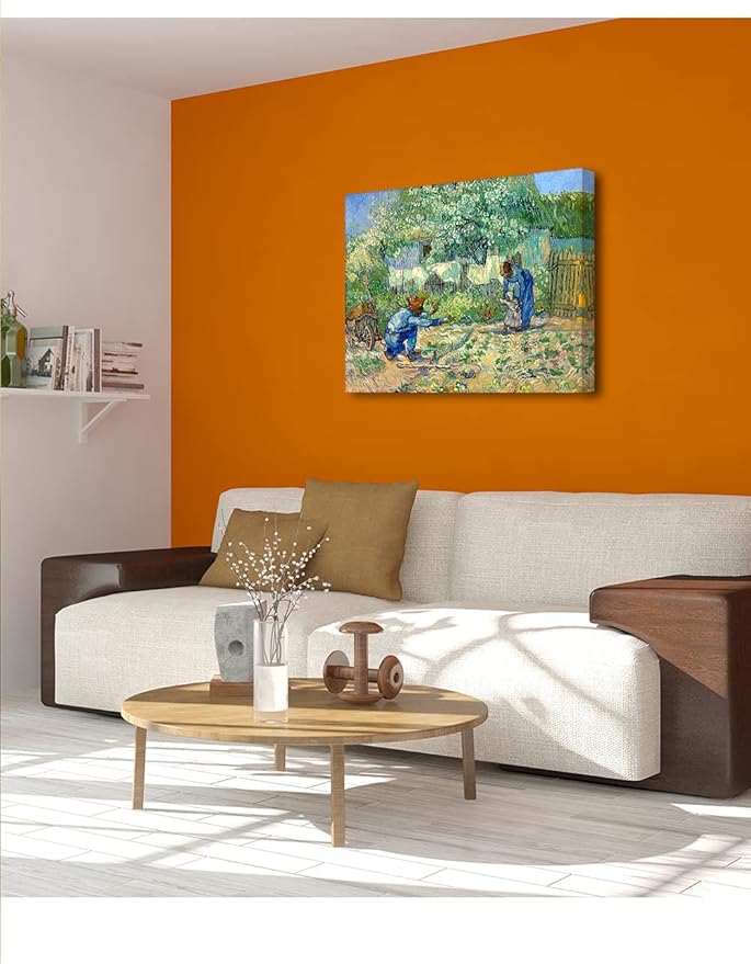 DECORARTS - First Steps, after Millet. Vincent Van Gogh Reproductions. Giclee Print for Wall Decor. 24x30