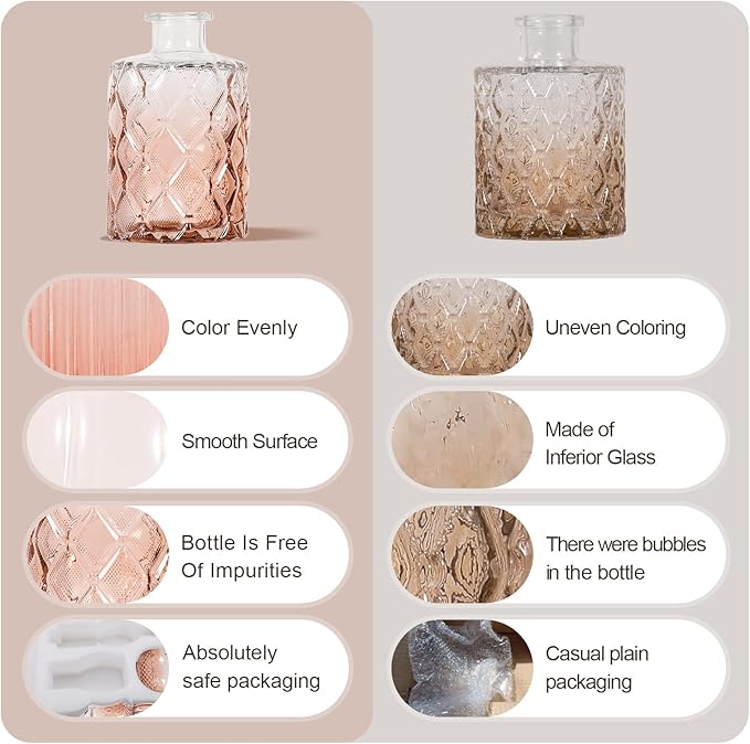 Arme Glass Bud Vase Set,30Pcs Small Glass Vase for Flowers, Clear Bud Vase in Bulk，Mini Single Vintage Vase for Centerpiece，Vases Bulk for Rustic Wedding Decor，Home Table Flower Décor(Amber)