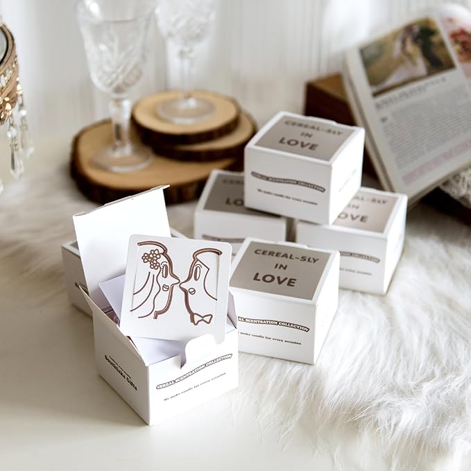 Mini Funny French Vanilla Cereal Bowl Scented Soy Aromatherapy Candles for Wedding Favor (6pcs/Pack)