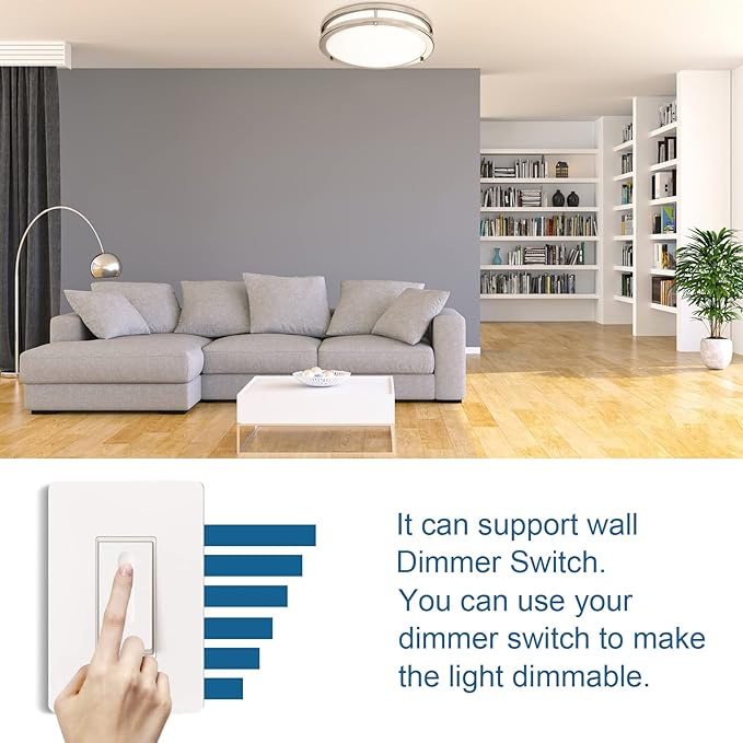 OOWOLF 2-Pack 36W 13inch LED Flush Mount Ceiling Light Fixture Dimmable Brushed Nickel, Easy to Install LED Ceiling Lamp Fixture Without Flicker, Super Bright 3600LM 5000K Daylight White