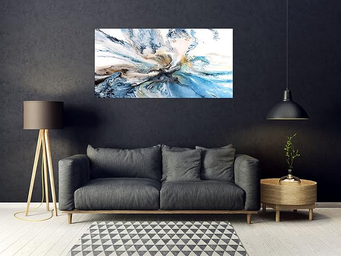 DZL Art A74962 Large Abstract Canvas Wall Art For Living Room Decoration Abstract Watercolor Picture Canvas Prints Painting for for Office Wall Decor Home Decorations