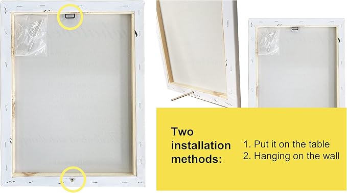 New Home Wall Art May This Home Be a Place of Happiness Canvas Print Inspirational Quote Framed Painting for Wall & Tabletop Decor Housewarming Gift