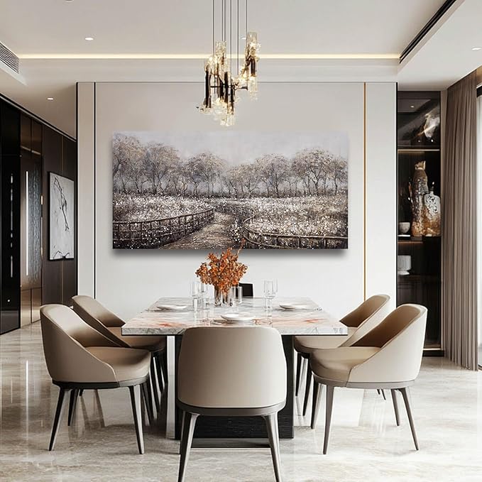 GAIDUOMAI Large Canvas Artwork Tree Pictures Wall Decor Flower Painting Vintage Botanical Wall Prints for Living Room Bedroom Kitchen 29"x58" Home Decor