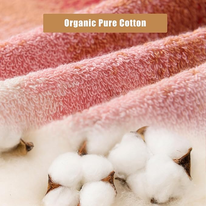 SEMAXE 12 Pack Hand Towels for Bathroom, 100% Cotton Towels with Hanging Loops, Soft & Highly Absorbent, Hand Towel Set for Gym, Shower, Hotel, Spa and Kitchen, Colorful Towel - Sunset Collection