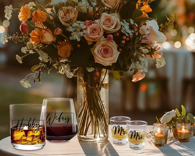 Wedding Gifts for Newlywed 2025, Unique Engagement Wedding Gifts for Newlywed Mr and Mrs Him and Her, Novel Couple Wishes for Couples