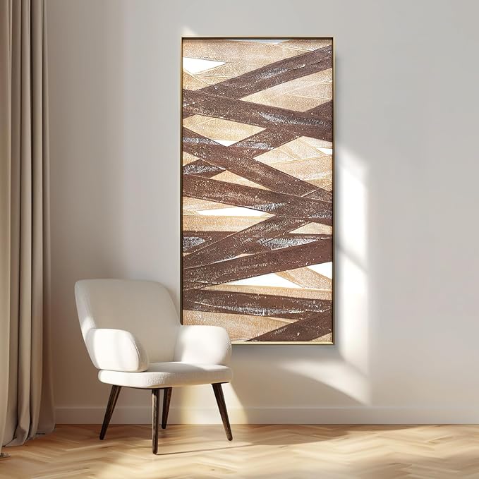 BrightA Master Bedroom Wall Art - Black and White Wall Decor for Bedroom and Living Room - Acrylic Painting 23.6"x47.2"