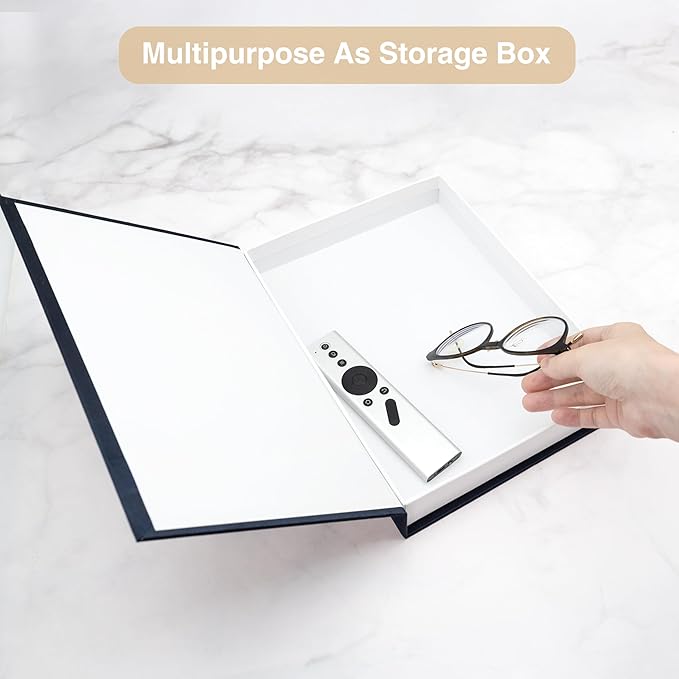 Decorative Books, Set of 3 - Fake Bookshelf Decor - Hardcover Linen - Designer Faux Decoration Aesthetic for Coffee Table, TV Stand, Entry Table, Console Shelf - Luxury Living Room Home Objects