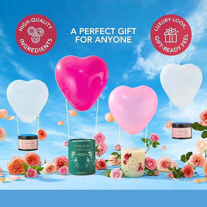 Rose Gulora - Turkish Rose Pure Beeswax Candle - 90+ Hours Long Burning Classically Designed Non-Toxic Scented Candles for Home Decor and Aromatherapy to Stress & Anxiety Relief 15 OZ