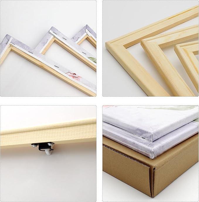 sechars Farmhouse Landscape Painting Canvas Texas Bluebonnets Field Wall Art Rustic Countryside Windmill Pictures Cottagecore Bedroom Bathroom Decor