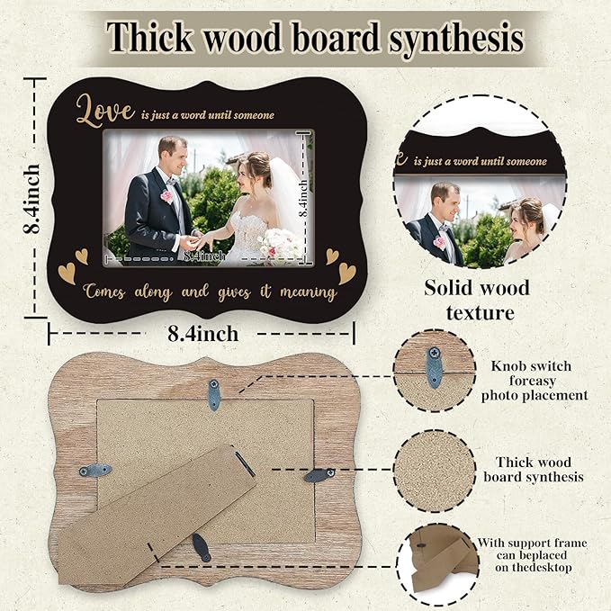 2025 Wedding Photo Frames - This Was My Favorite - Wedding Gifts For Newlyweds, 2025 Black Wedding Wood Picture Frame, Placeable 4 x 6 horizontal photo, for Home Bedroom Decoration - A13