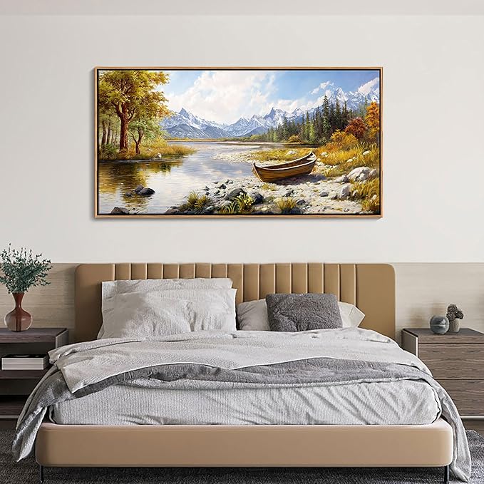 Mofutinpo Mountain Landscape Wall Art - Nature Forest Canvas Art for Living Room, Bedroom & Dining Room - Framed Paintings for Wall Decor - Large Scenic Artwork for Home 20x40IN
