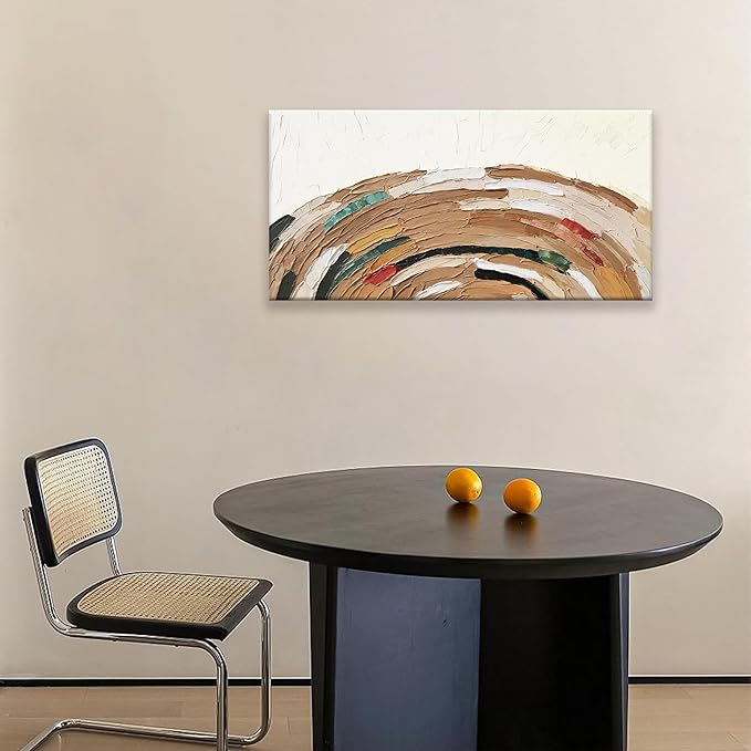 Tsomzxng Abstract Canvas Art Wall Decor Yellow Brown Wall Art Painting Abstract Art Prints Minimalist Decor Artwork Pictures For Bedroom Kitchen Office Bathroom Home Wall Artwork 20"×40"