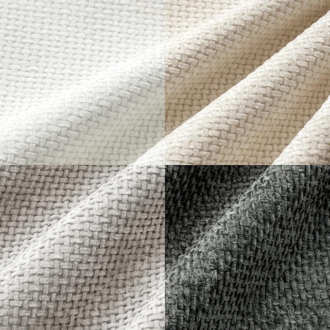 MIULEE Pack of 4 Couch Throw Pillow Covers 18x18 Inch Gray Soft Decorative Chenille Pillow Covers Farmhouse Accent Cushion Covers for Boho Home Decor Sofa Bedroom Living Room