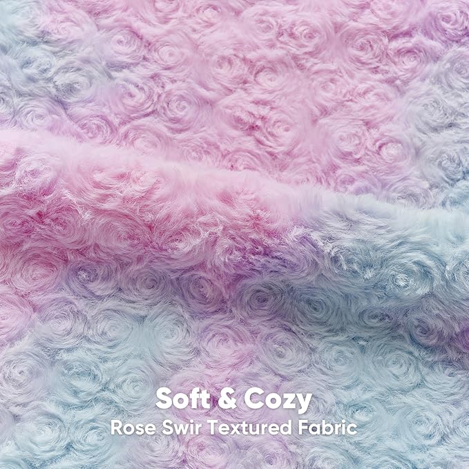 FUTEI Purple Decorative Throw Pillow Covers 18x18 Inch Set of 2,Soft Cozy Colorful Rose Swirl Texture Cushion Case,Modern Home Decor for Couch Sofa Bed Living Room