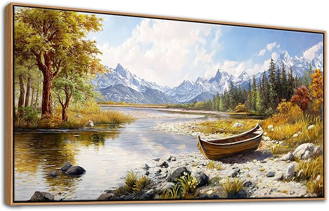 Mofutinpo Mountain Landscape Wall Art - Nature Forest Canvas Art for Living Room, Bedroom & Dining Room - Framed Paintings for Wall Decor - Large Scenic Artwork for Home 29x58IN