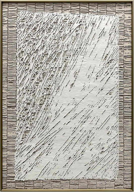 BrightA Handmade Canvas Wall Art for Dining Room and Kitchen Framed Abstract Paintings Framed Paintings for Living Room 27.6"x39.3"