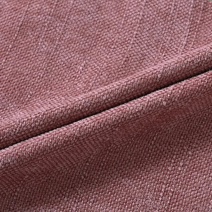 Set of 4 Soft Textured Decorative Throw Pillow Covers 16x16 Inch Cozy Farmhouse Cushion Cover Square Accent Pillow Cases for Bed Couch Sofa Living Room, Plum Pink