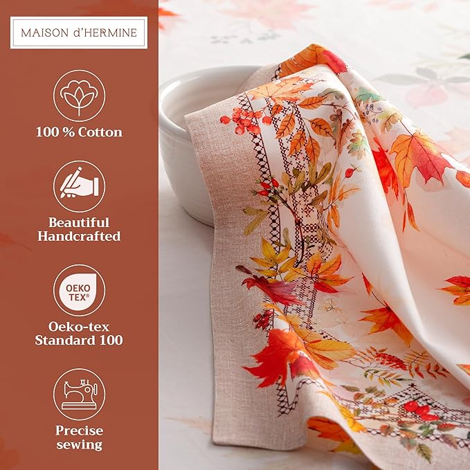 Maison d' Hermine Cloth Napkins Set of 4 100% Cotton Everyday Reusable Square Napkins Cloth Washable, Dinner, Party, Wedding, Restaurant (Amarante, 20" x 20")