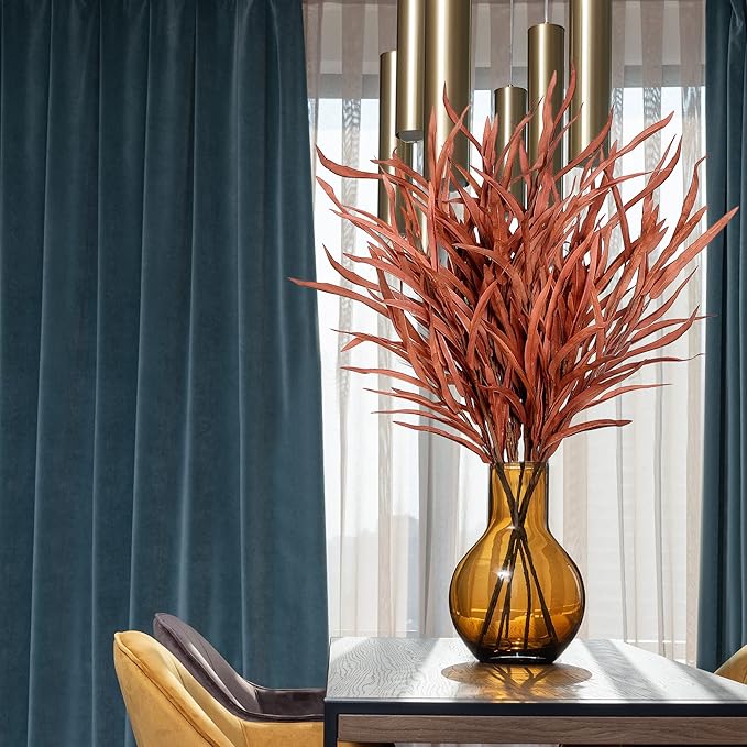 Sggvecsy 6 Pcs Fall Leaves Stem Artificial Autumn Branches Fake Leaf Bouquet Fall Artificial Plants for Home Vase Thanksgiving Table Centerpieces Harvest Floral Arrangement Festival Decor