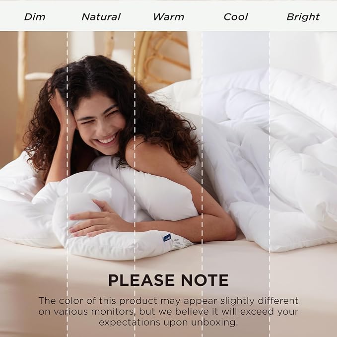 Bedsure Comforter Duvet Insert - Quilted Comforters King Size, All Season Duvet, GentleSoft Down Alternative Bedding, with 8 Tabs, Gifts for Women/Men, White, King 90 x 102 Inches