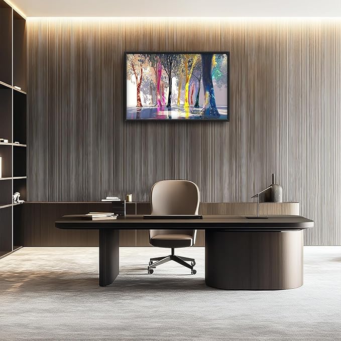 Framed Large Trees Wall Art for Living Room, Oversized Abstract Forest Wall Decor Colorful Nature Canvas Painting Modern Artwork Home Decoration for Living Room Bedroom Dining Room Office 36"x24"