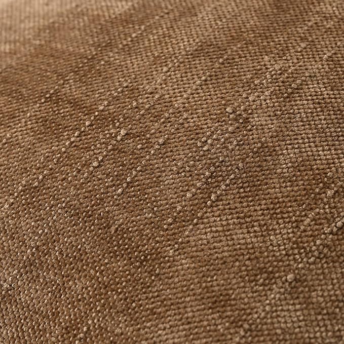 Set of 4 Soft Textured Decorative Throw Pillow Covers 16x16 Inch Cozy Farmhouse Cushion Cover Square Accent Pillow Cases for Bed Couch Sofa Living Room, Brown