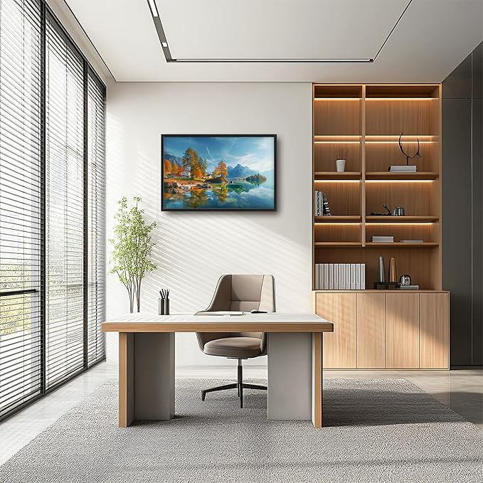 Lovira Lake Landscape Large Wall Art Nature Scenery Canvas Wall Decor Pictures Prints Painting Framed Modern Artwork for Living Room Bedroom Bathroom Kitchen Office 24"x36"