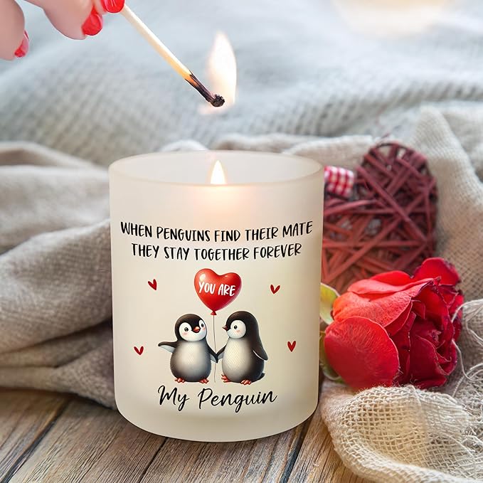 Anniversary Couple Gifts for Women Men - Long Lasting Vanilla Lavender Scented Candle 10oz - Wedding Gifts for Her Him Husband Wife, Girlfriend Boyfriend Birthday Gift Ideas