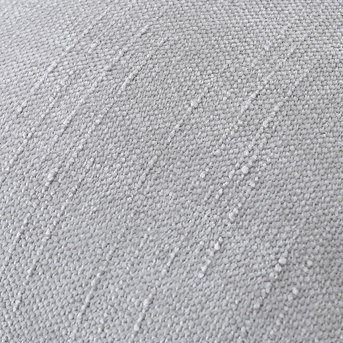 Set of 4 Soft Textured Decorative Throw Pillow Covers 18x18 Inch Cozy Farmhouse Cushion Cover Square Accent Pillow Cases for Bed Couch Sofa Living Room, Light Grey