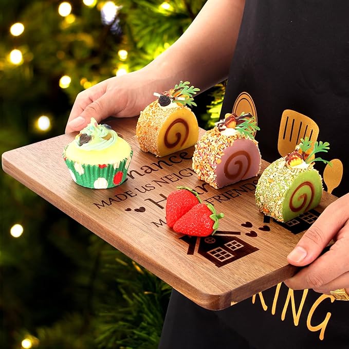 Neighbor Gifts Wooden Charcuterie Boards Cool Housewarming Christmas Presents for Neighbors Friends Thank You Welcome Gifts for New Neighbors Cutting Board Appreciation Xmas Neighborly Gifts