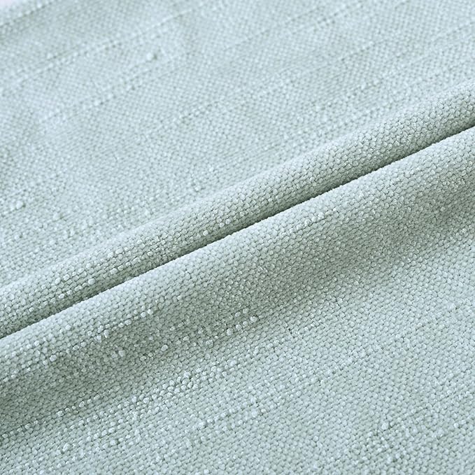 Set of 4 Soft Textured Decorative Throw Pillow Covers 18x18 Inch Cozy Farmhouse Cushion Cover Square Accent Pillow Cases for Bed Couch Sofa Living Room, Light Aqua