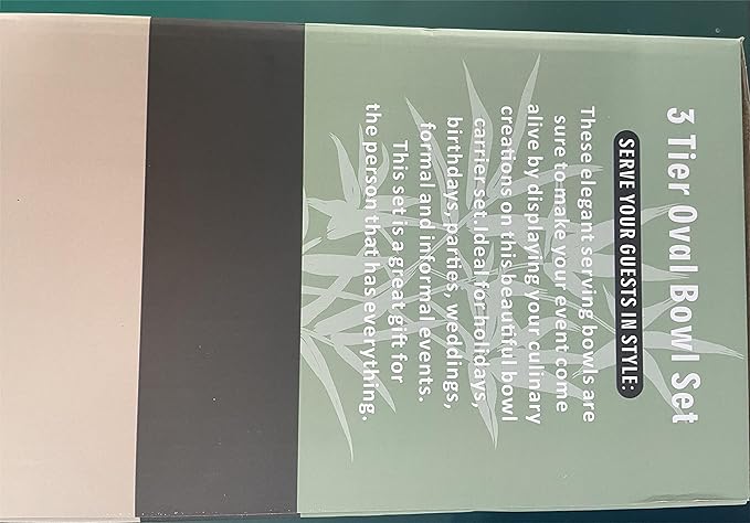 SEVEN SPARTA Fruit Bowl for Kitchen Counter - 3 Tier Ceramic Serving Bowls with Bamboo Stand, Tiered Fruit Basket for Fruit Vegetable Storage, Cake, Dessert, Nuts, Snack, Salad (Dishwasher safe)