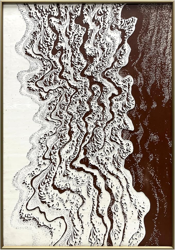 BrightA Canvas Wall Art for Bathroom and Office Handmade Oil Painting Wall Decor with Framed Design Modern Large Wall Canvas Art 27.6"x39.3"