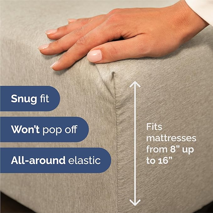 King Size 4 Piece Sheet Set - Comfy Breathable & Cooling Bed Sheets Set - Hotel Luxury Bedding for Women, Men, Kids, Teens, Boys & Girls - Deep Pockets, Soft & Wrinkle Free - Beige (Heathered Sheets)