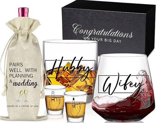 Engagement Wedding gifts for Couples - Unique Engagement Wedding Gifts for Newlywed Mr and Mrs Him and Her, Novel Couple Wishes for Couples